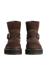 BALENCIAGA Balenciaga Women Venom Mini Bootie In Waxed Suede Calfskin
