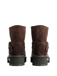 BALENCIAGA Venom Mini Bootie In Waxed Suede Calfskin Women