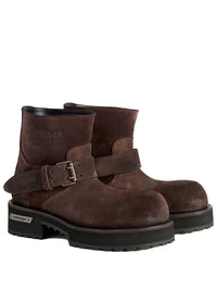 BALENCIAGA Balenciaga Women Venom Mini Bootie In Waxed Suede Calfskin