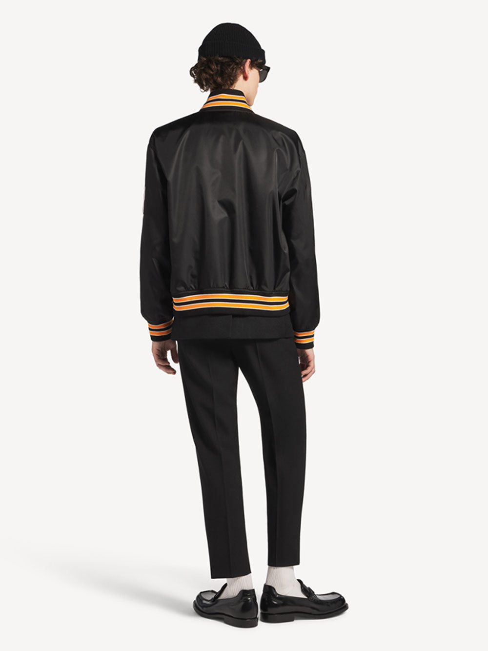 Balenciaga Men Varsity Jacket In Bomber Twill