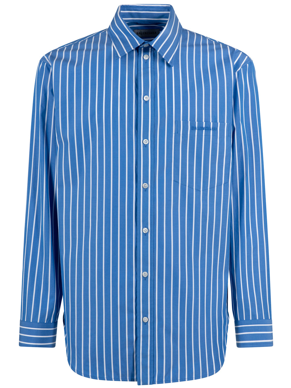 BALENCIAGA Regular Fit Striped Cotton Shirt Women