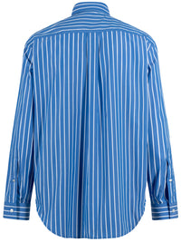 Balenciaga Men Regular Fit Striped Cotton Shirt