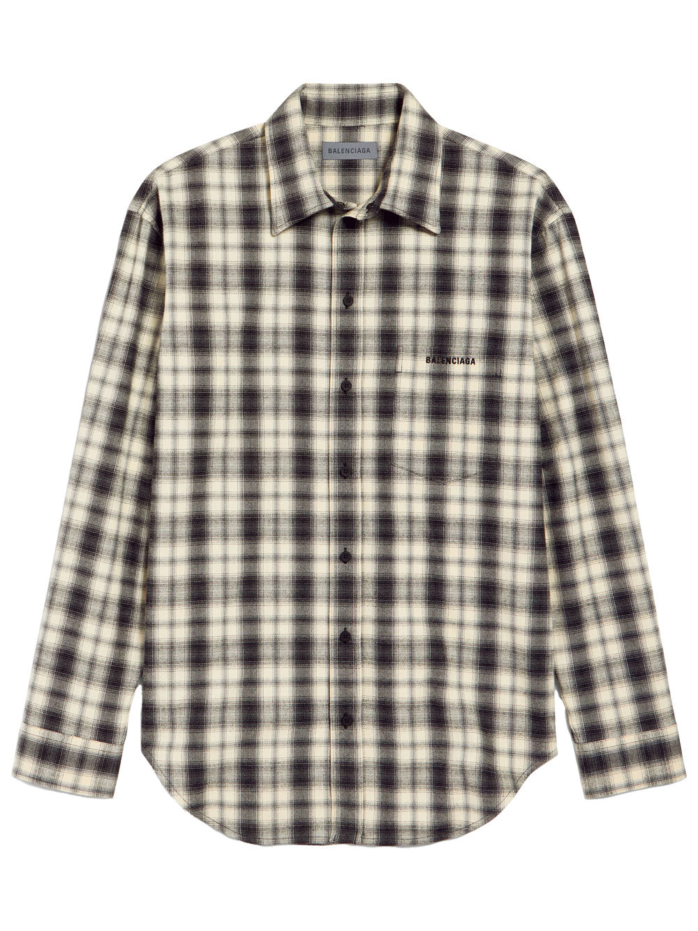 BALENCIAGA Regular Fit Shirt In Check Cotton Flannel Women