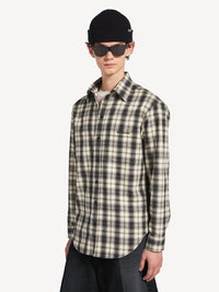 Balenciaga Men Regular Fit Shirt In Check Cotton Flannel