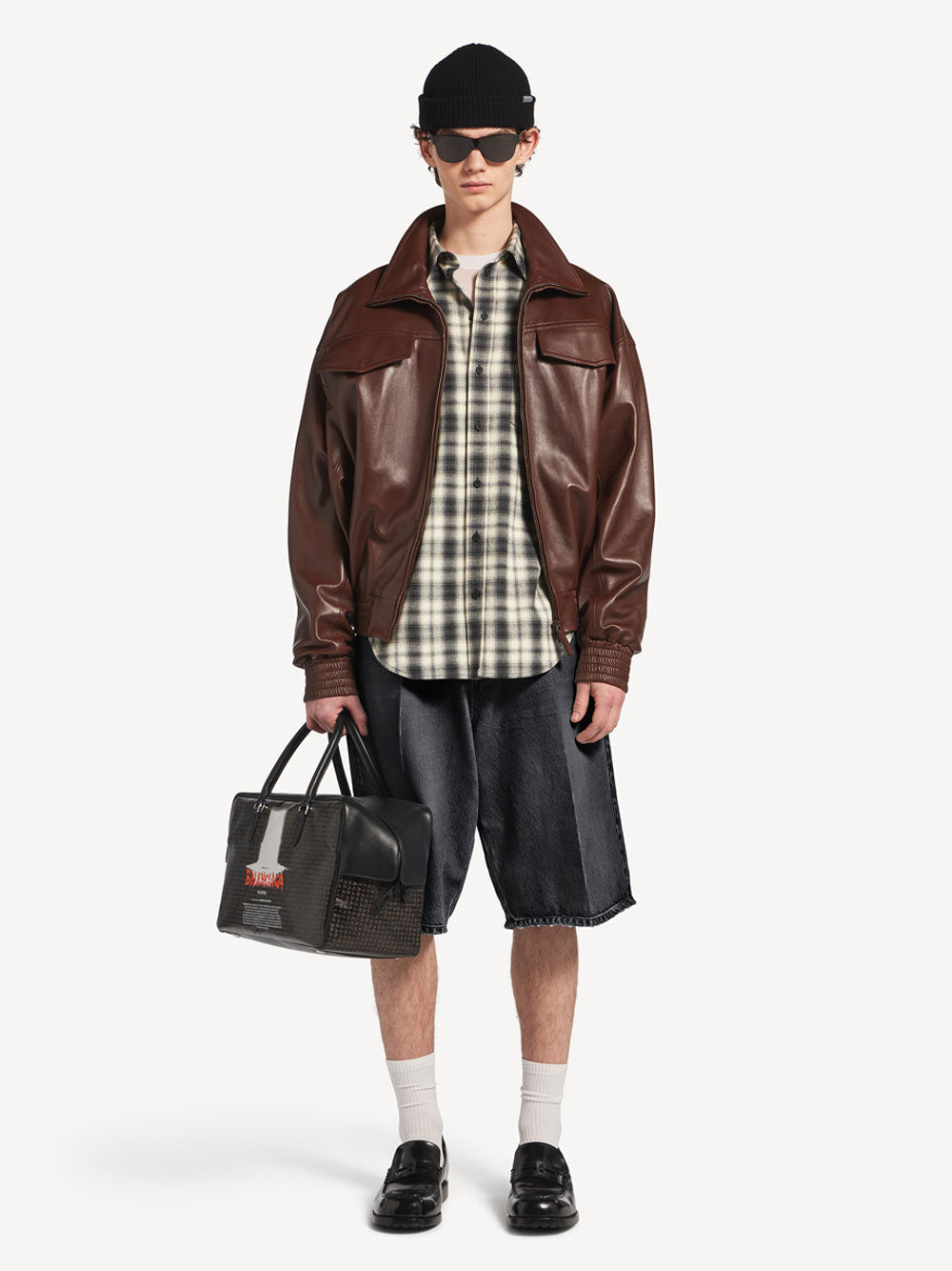 BALENCIAGA Regular Fit Shirt In Check Cotton Flannel Women