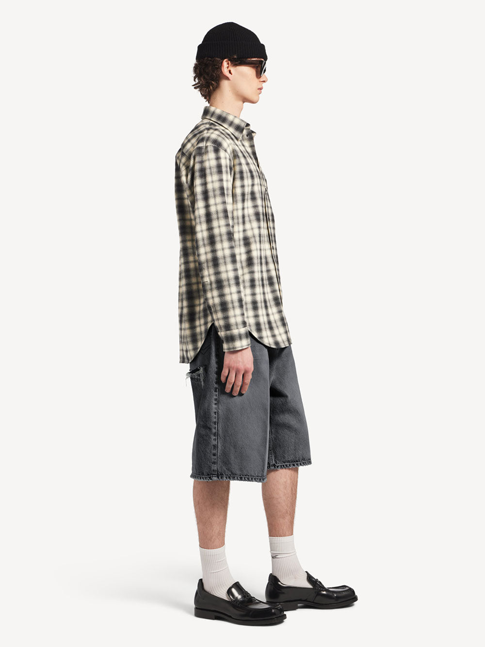 BALENCIAGA Regular Fit Shirt In Check Cotton Flannel Women