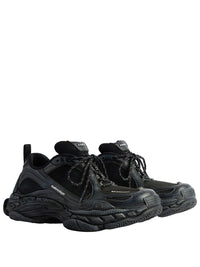 BALENCIAGA Triple S.2 Worn-Out Effect Mesh Sneakers Women