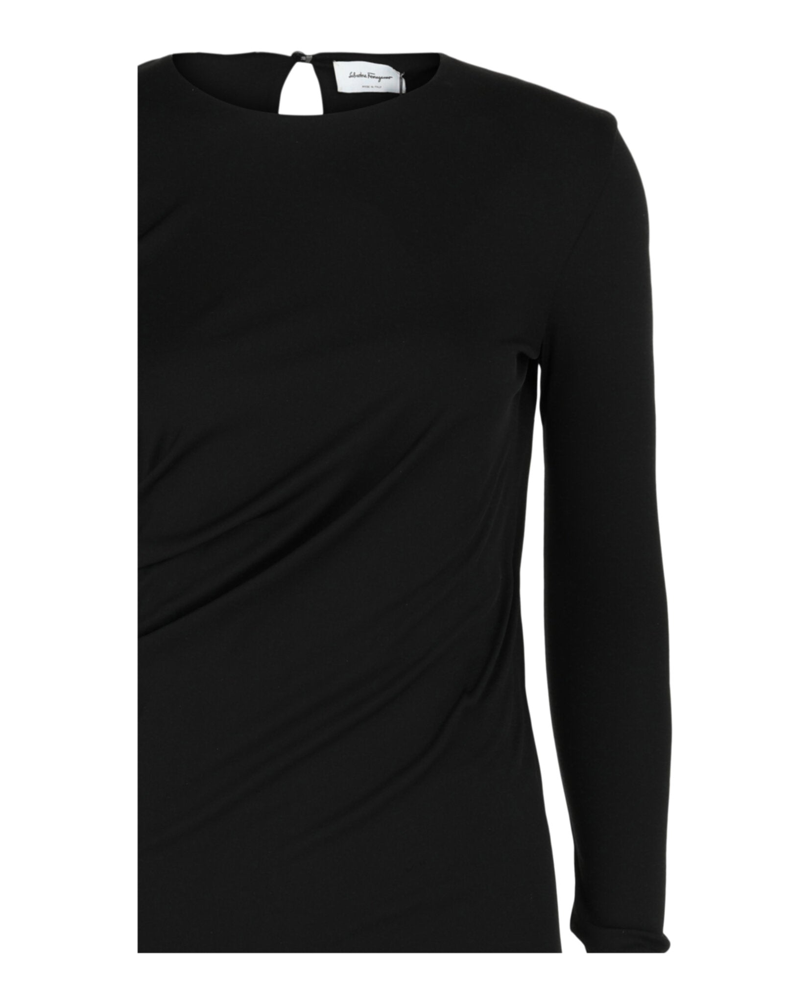 Ferragamo Womens Ruched Midi Dress