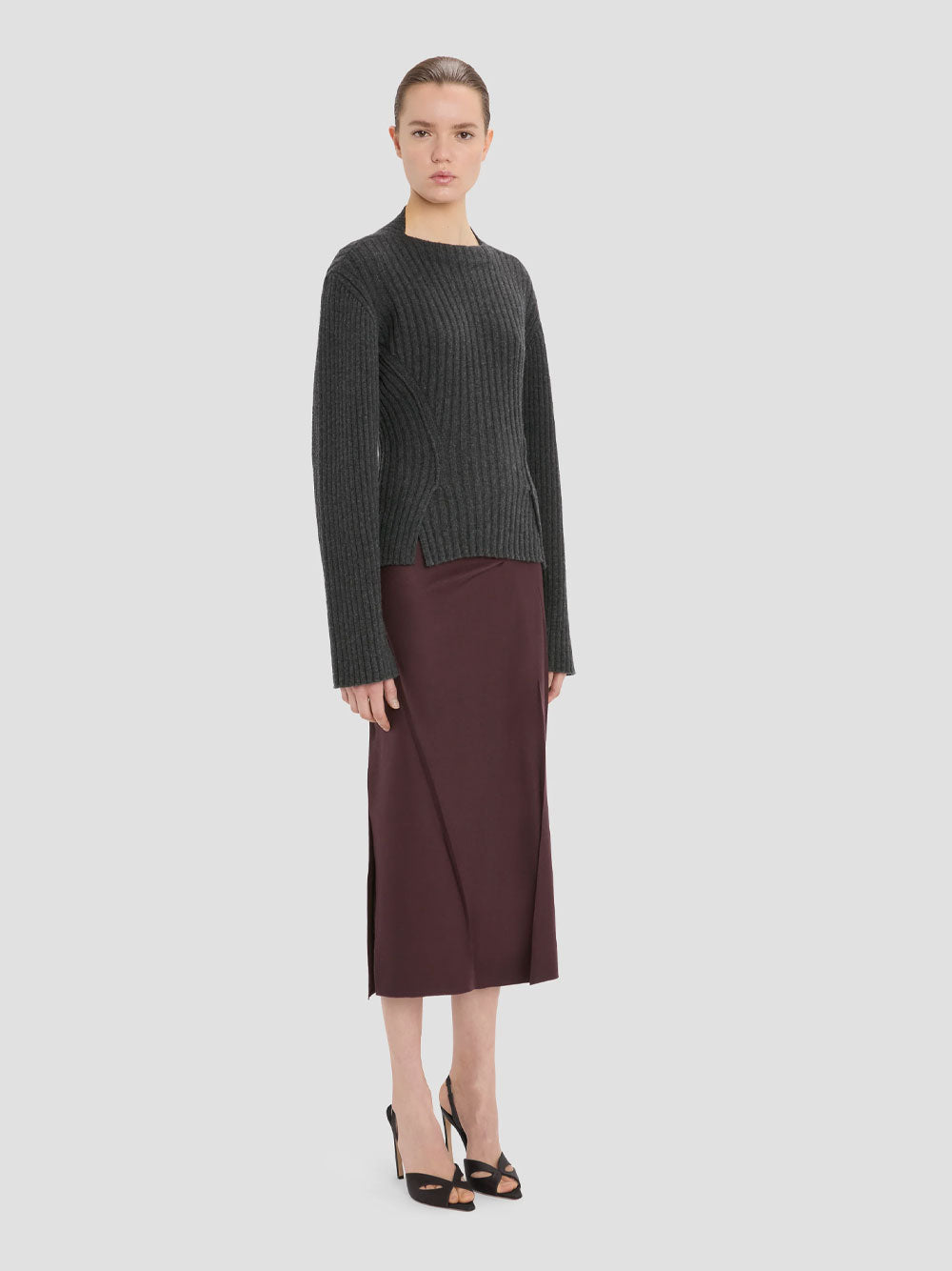 VICTORIA BECKHAM Ribbed Jumper In Merino Wool Women