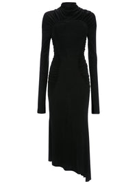 Victoria Beckham Women High Neck Gathered Midi Dress