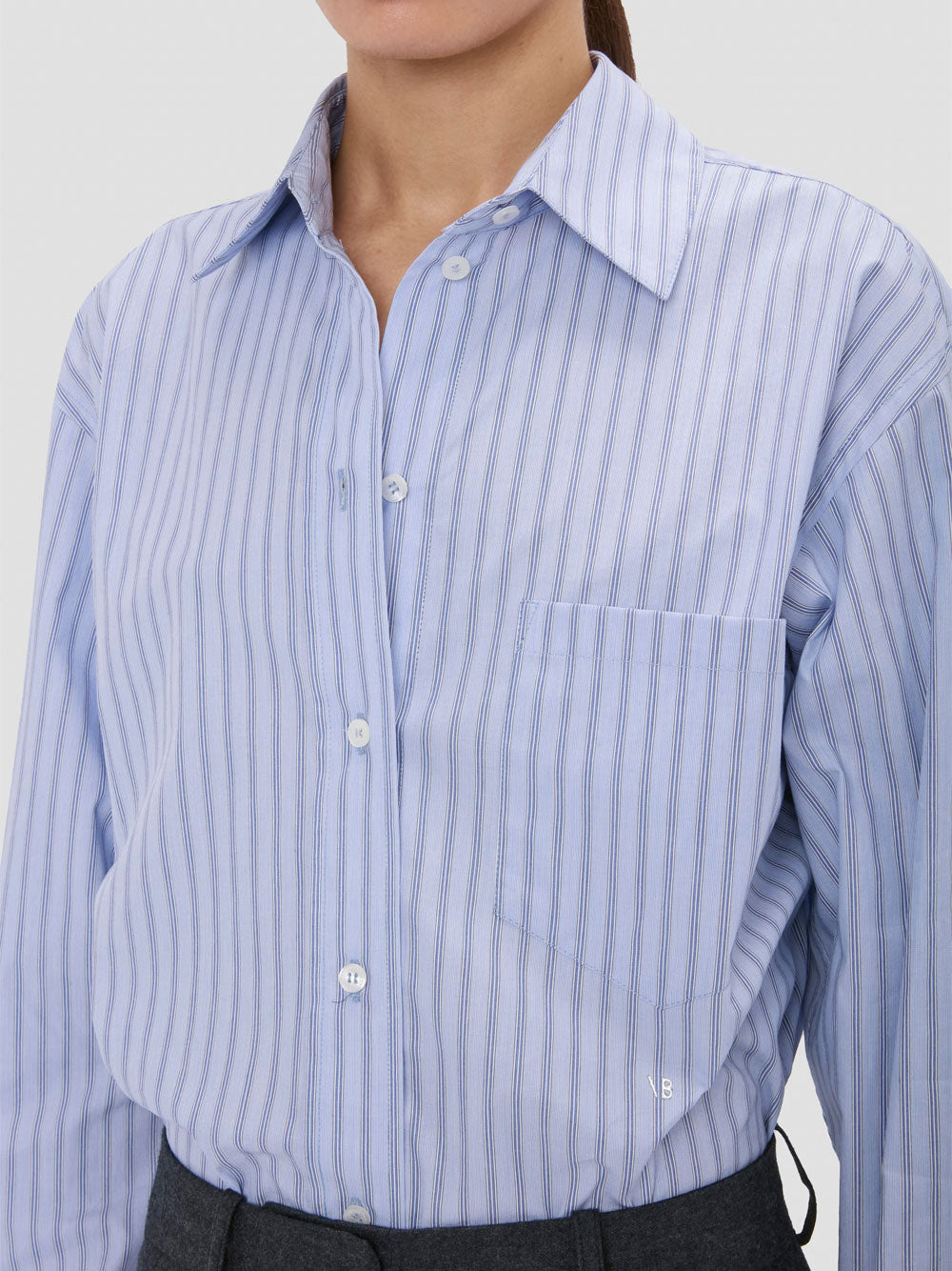 VICTORIA BECKHAM Ellys Shirt In Striped Cotton Women