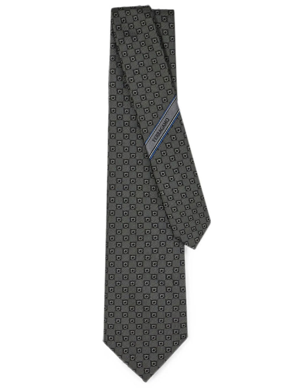 FERRAGAMO Gancini Silk Jacquard Tie Women