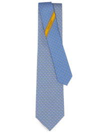 FERRAGAMO Square Gancini Print Silk Tie Women