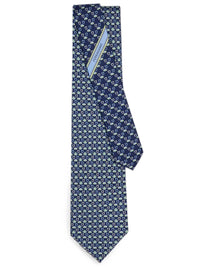 FERRAGAMO Frog Print Silk Tie Women