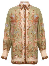 Zimmermann Women Indra Relaxed Silk Shirt