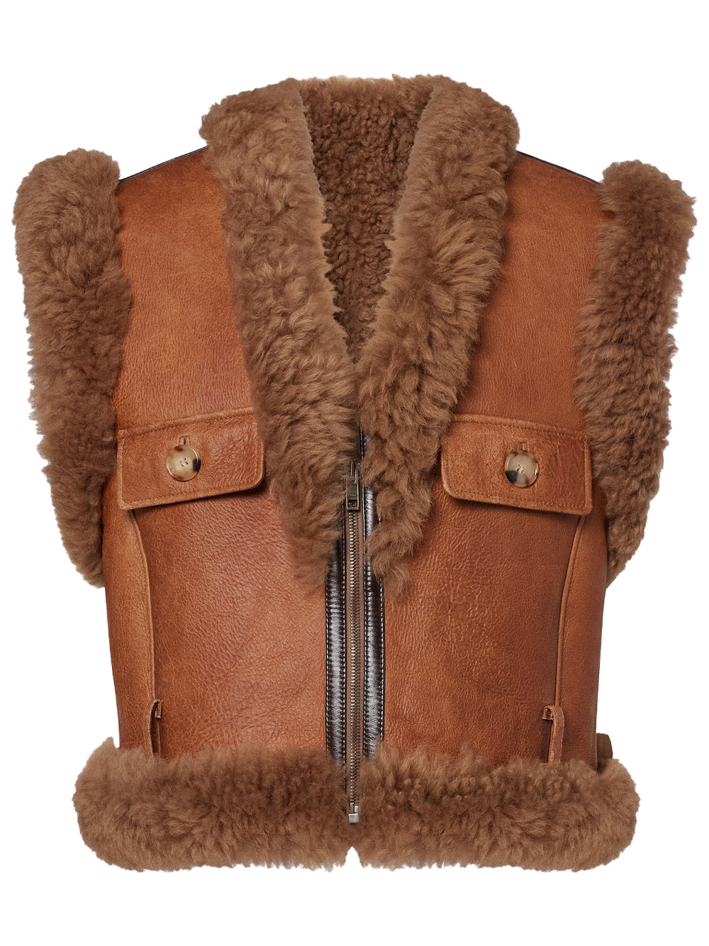 CHLOÉ Gilet In Pelle Con Shearling Women