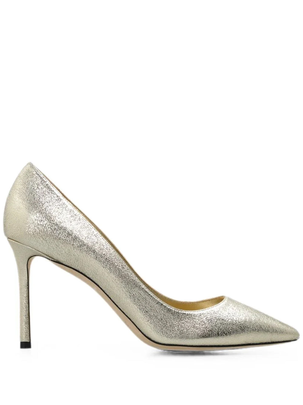 JIMMY CHOO Decolleté Romy 85 A Punta In Tessuto Metallico Women