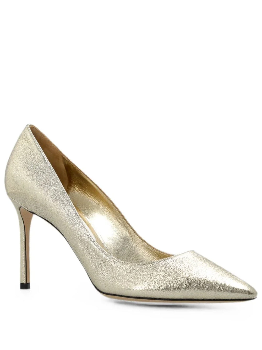 JIMMY CHOO Jimmy Choo Women Decolleté Romy 85 A Punta In Tessuto Metallico