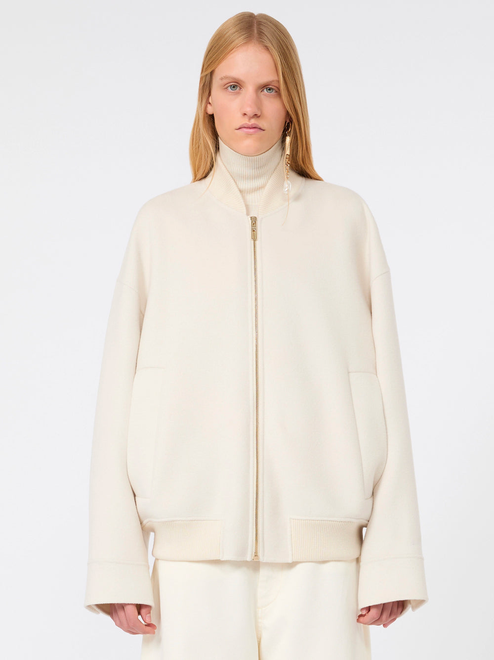 SPORTMAX Bomber In Double Di Pura Lana Women