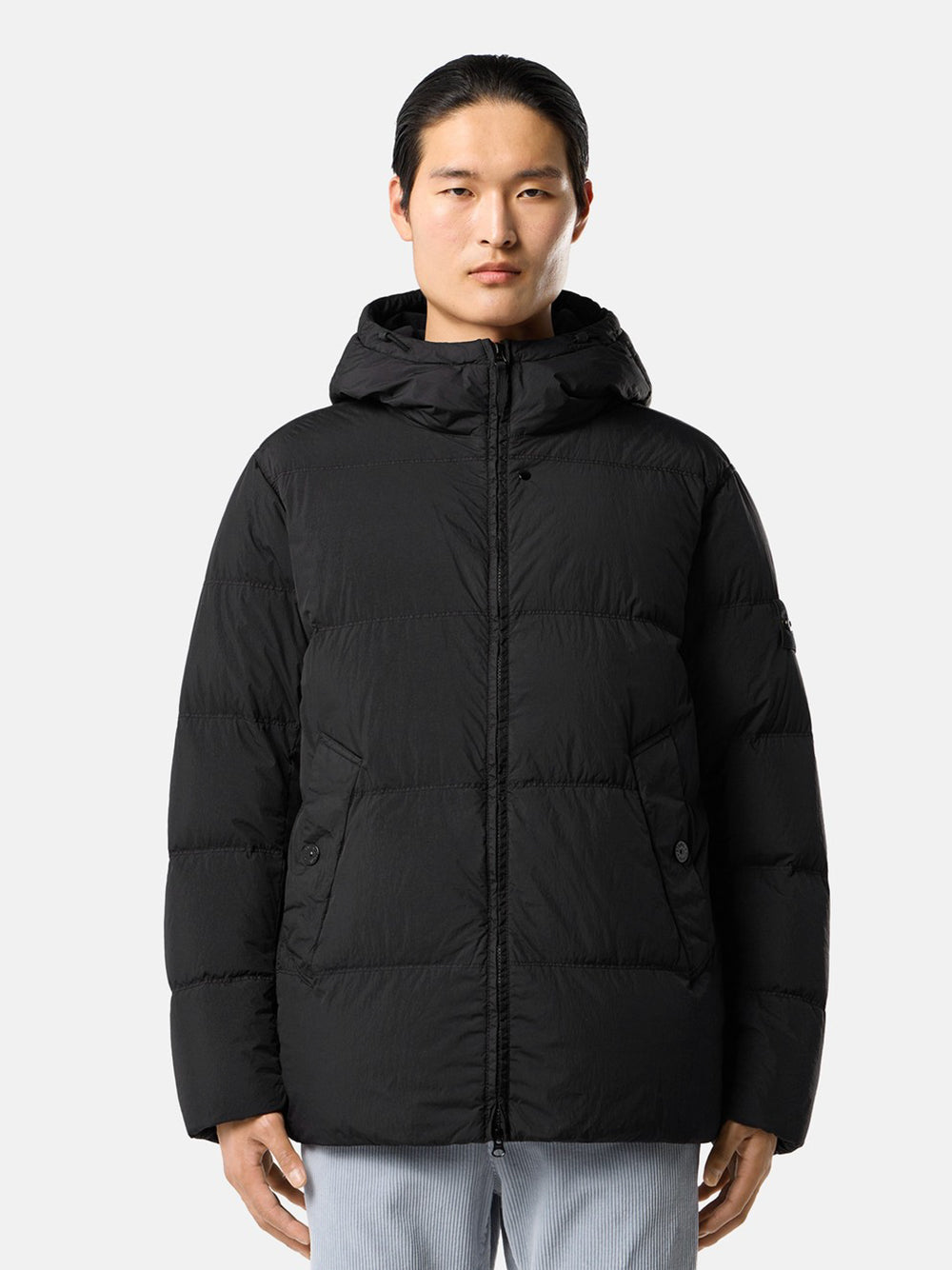 Stone Island Men Piumino Resistente Al Vento Con Antigoccia