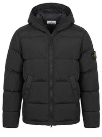 Stone Island Men Piumino Con Cappuccio E Fondo Con Coulisse