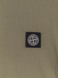 STONE ISLAND Slim Fit T-Shirt With Compass Badge Women