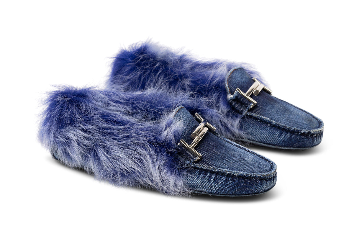 Tods Gommino Embossed Blue Gator Penny Loafer Casual Dress Shoes Driver M 7 US 8 Tod main image 3
