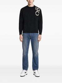 Off-White Men Vertical Bookish Knit Crewneck