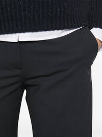 Brunello Cucinelli Women Pressed-Crease Wool Trousers