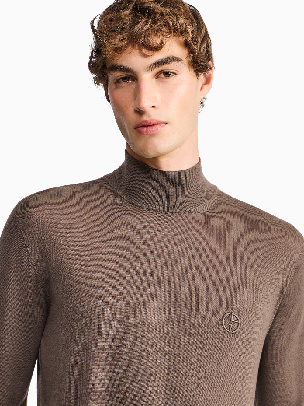 GIORGIO ARMANI Slim-Fit Sweater In Plain Knit Virgin Wool Women