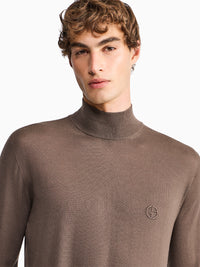 GIORGIO ARMANI Slim-Fit Sweater In Plain Knit Virgin Wool Women