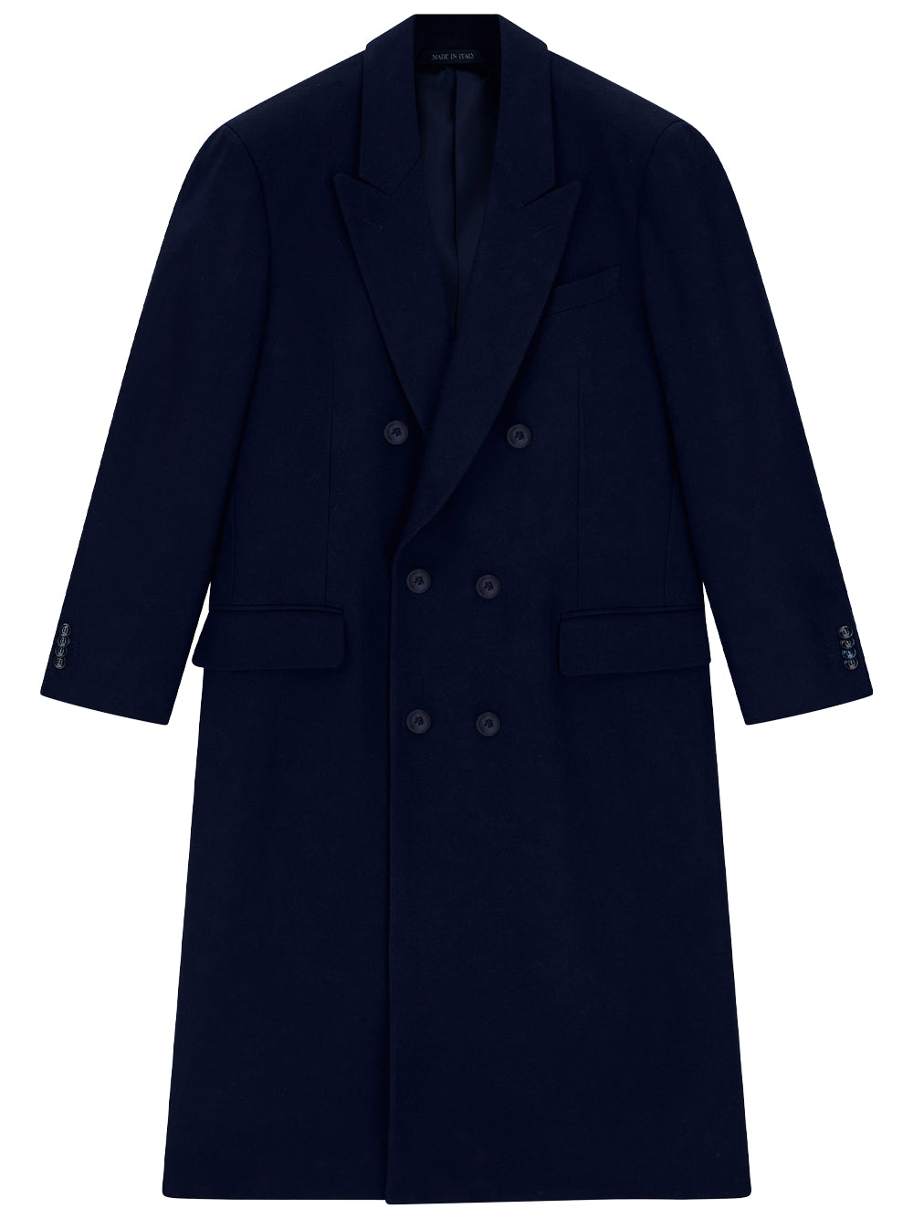 GIORGIO ARMANI Giorgio Armani Men Cappotto In Lana Vergine E Cashmere Con Motivo Chevron