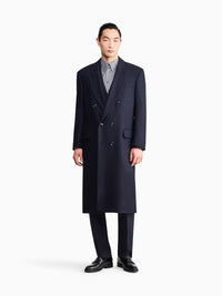 GIORGIO ARMANI Giorgio Armani Men Cappotto In Lana Vergine E Cashmere Con Motivo Chevron
