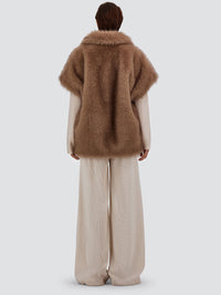 HERNO Smanicato Tocco Pelliccia A Pelo Lungo Women