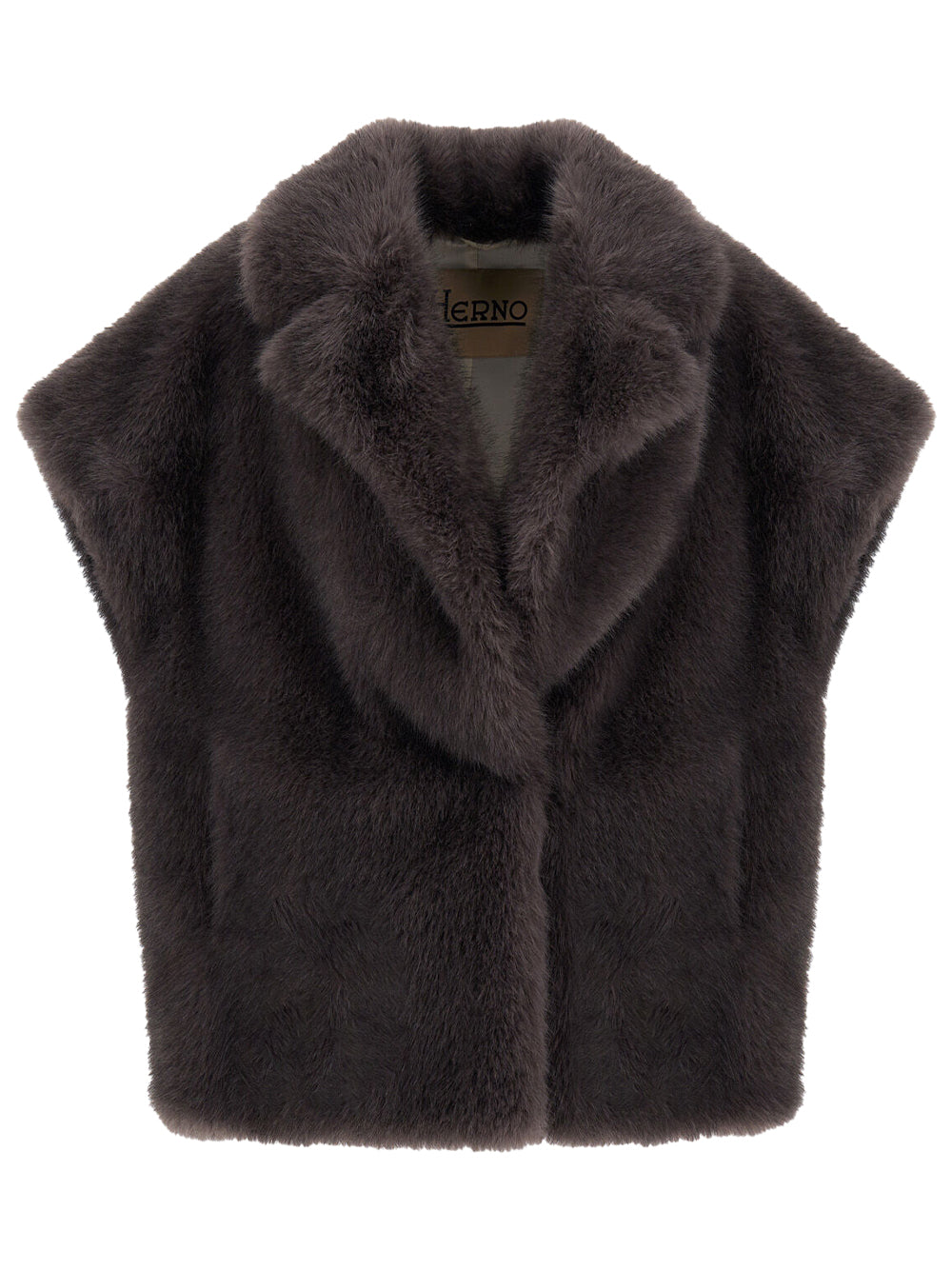 HERNO Smanicato Tocco Pelliccia A Pelo Lungo Women