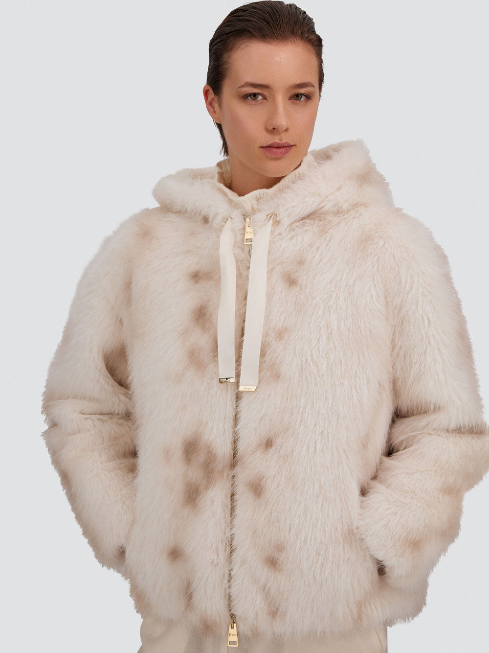 Herno Women Giacca In Tocco Pelliccia Effetto Lince