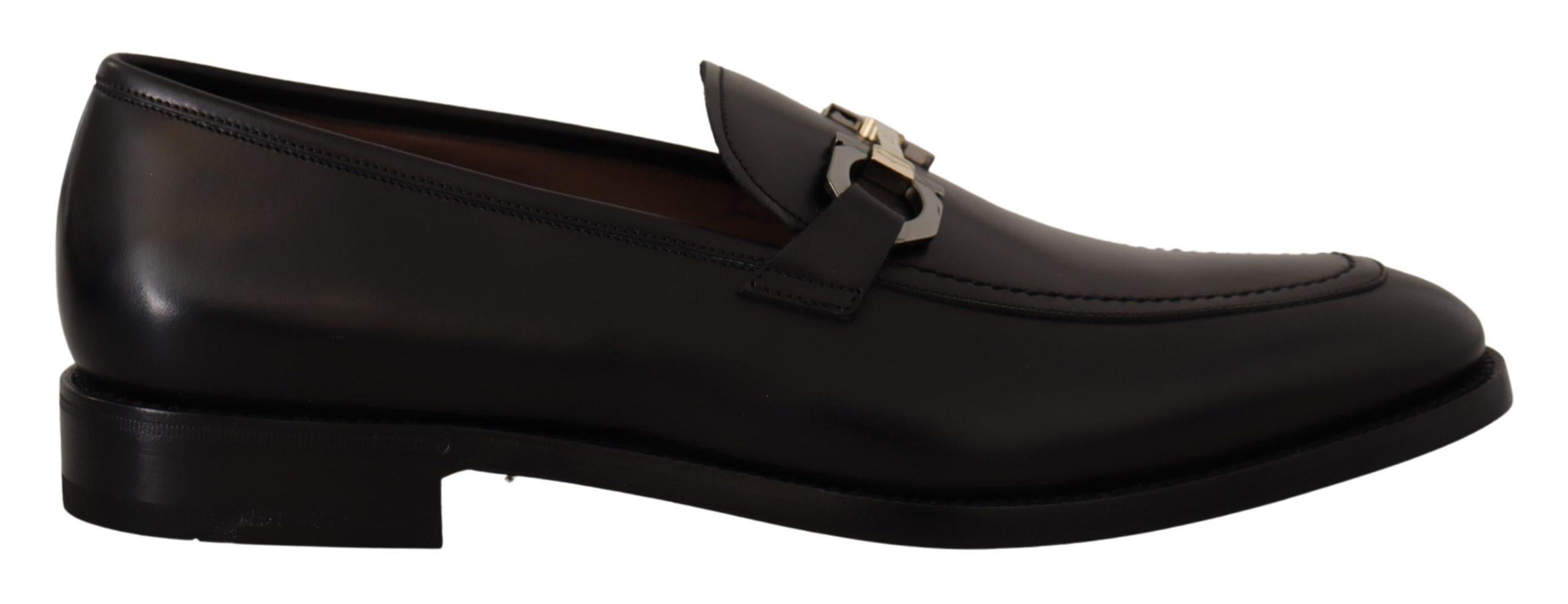 Salvatore Ferragamo  Gancini Bit Leather Loafers for Men  Black