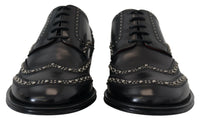 Dolce & Gabbana Studded Leather Oxford Shoes