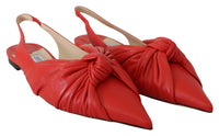 Jimmy Choo Leather Pointed Toe Flat Shoes11
