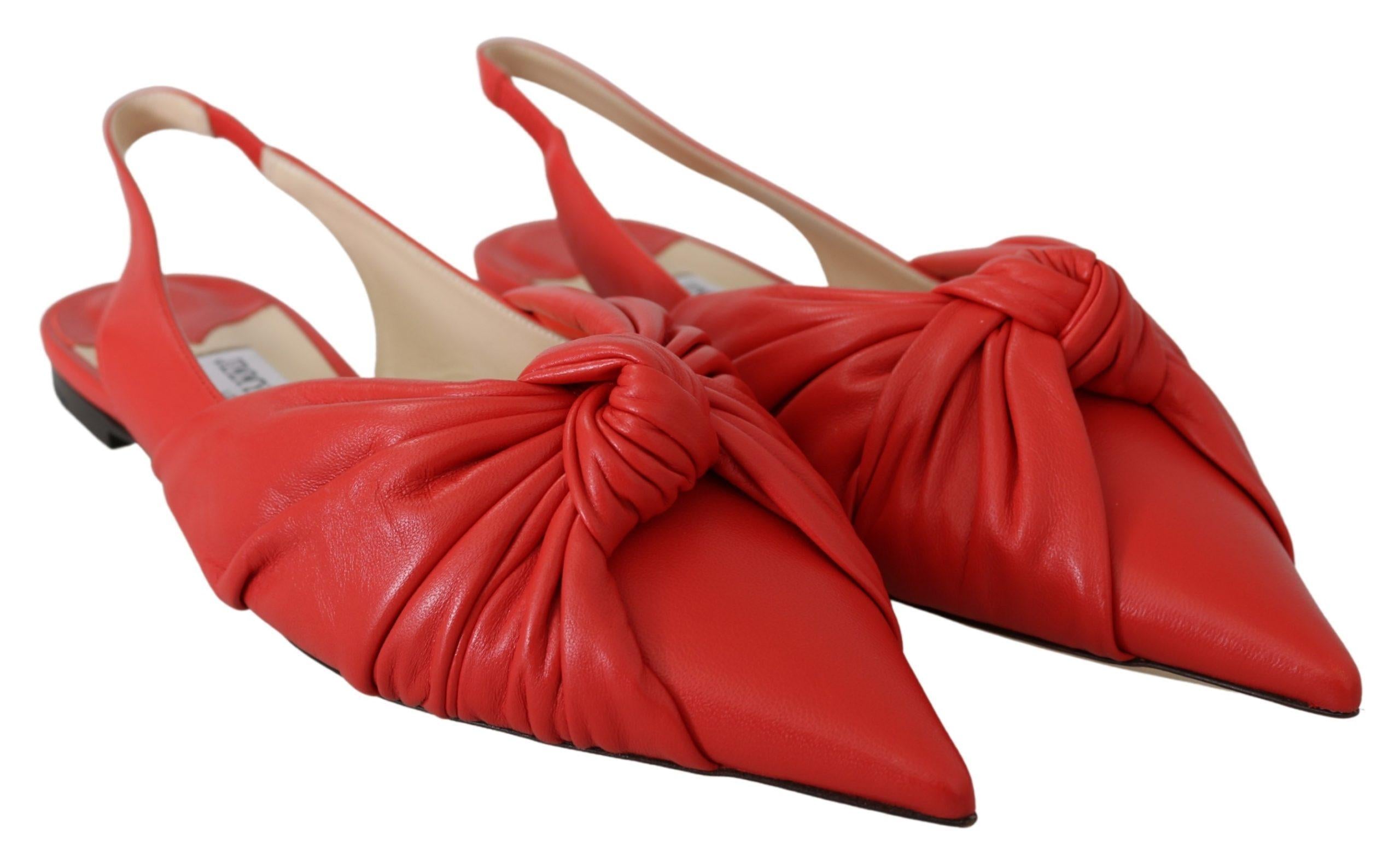 Jimmy Choo Leather Pointed Toe Flat Shoes11