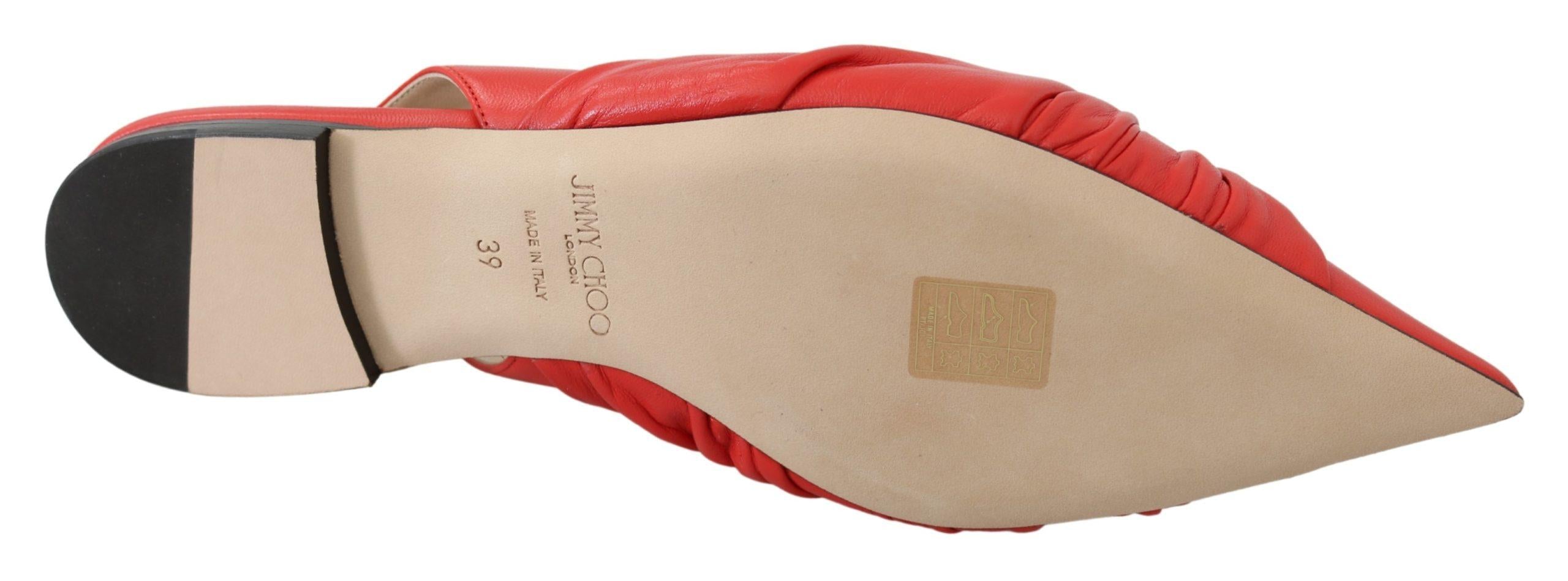 Jimmy Choo Leather Pointed Toe Flat Shoes35