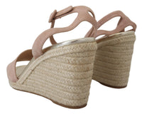 Prada Espadrille Wedge Sandal Pink