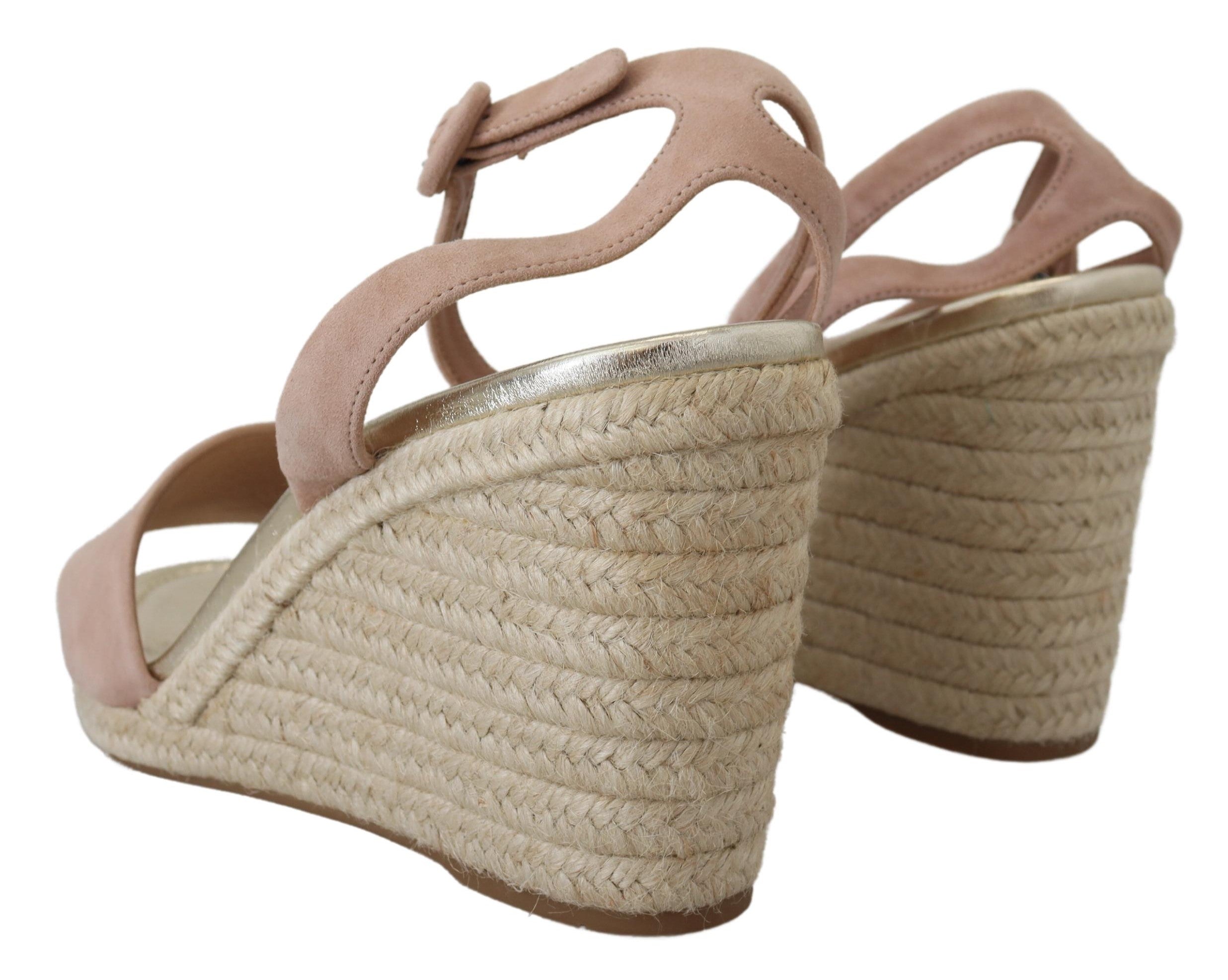 Prada Espadrille Wedge Sandal Pink