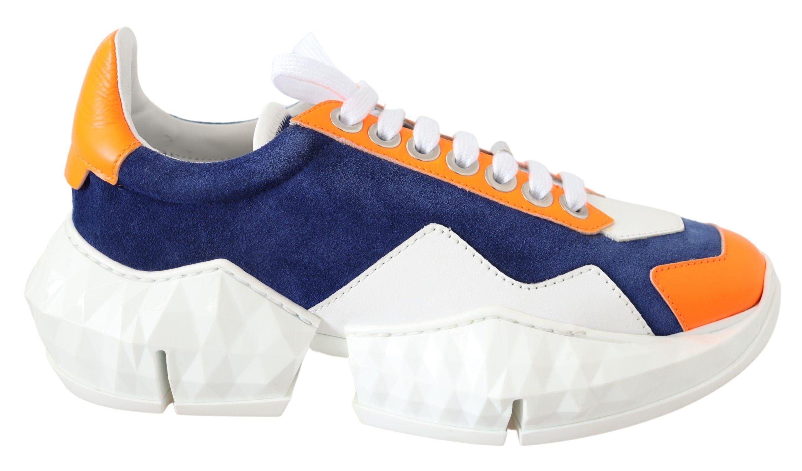 Jimmy Choo  Diamond Sneakers Blue Orange White Mens2
