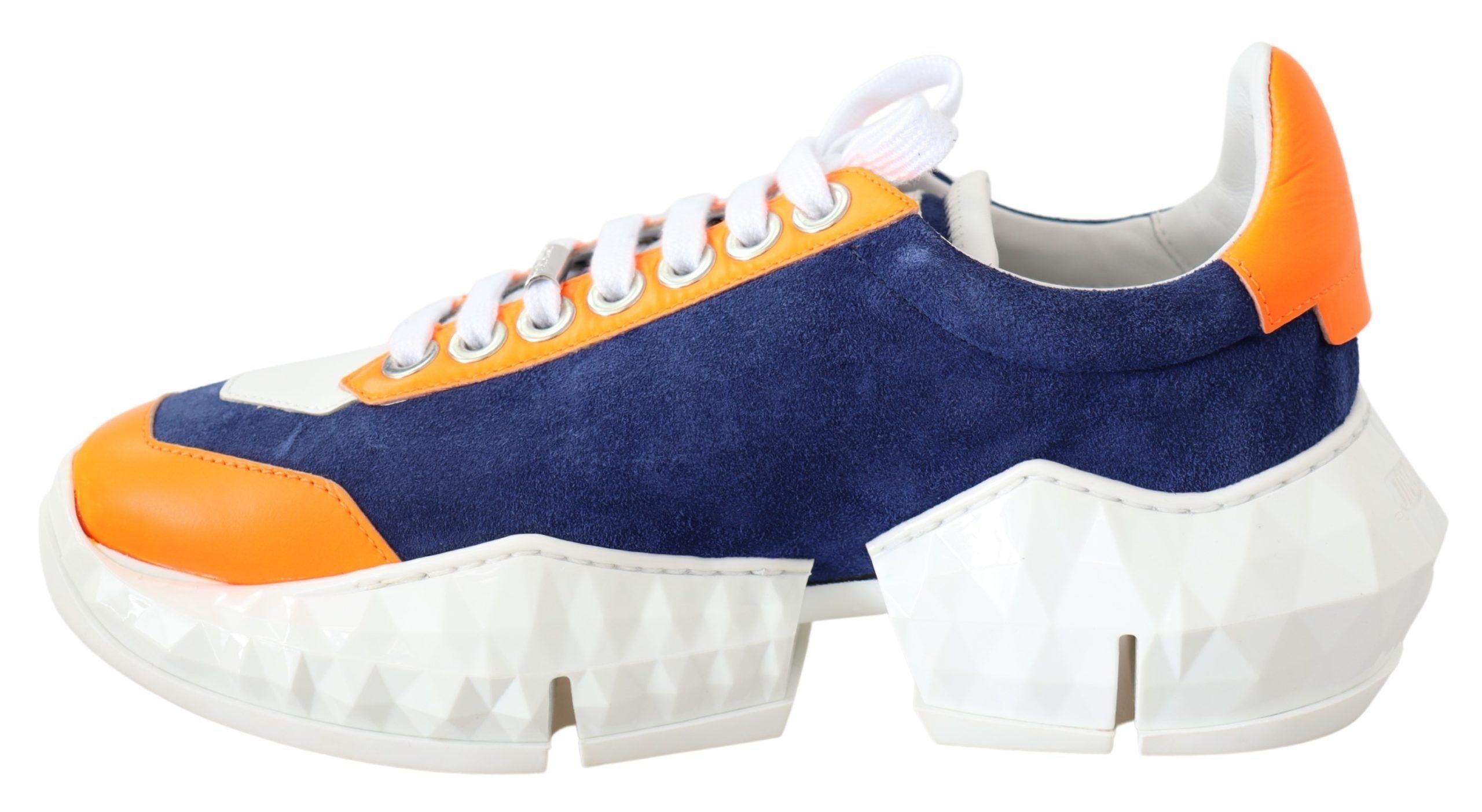 Jimmy Choo  Diamond Sneakers Blue Orange White Mens10