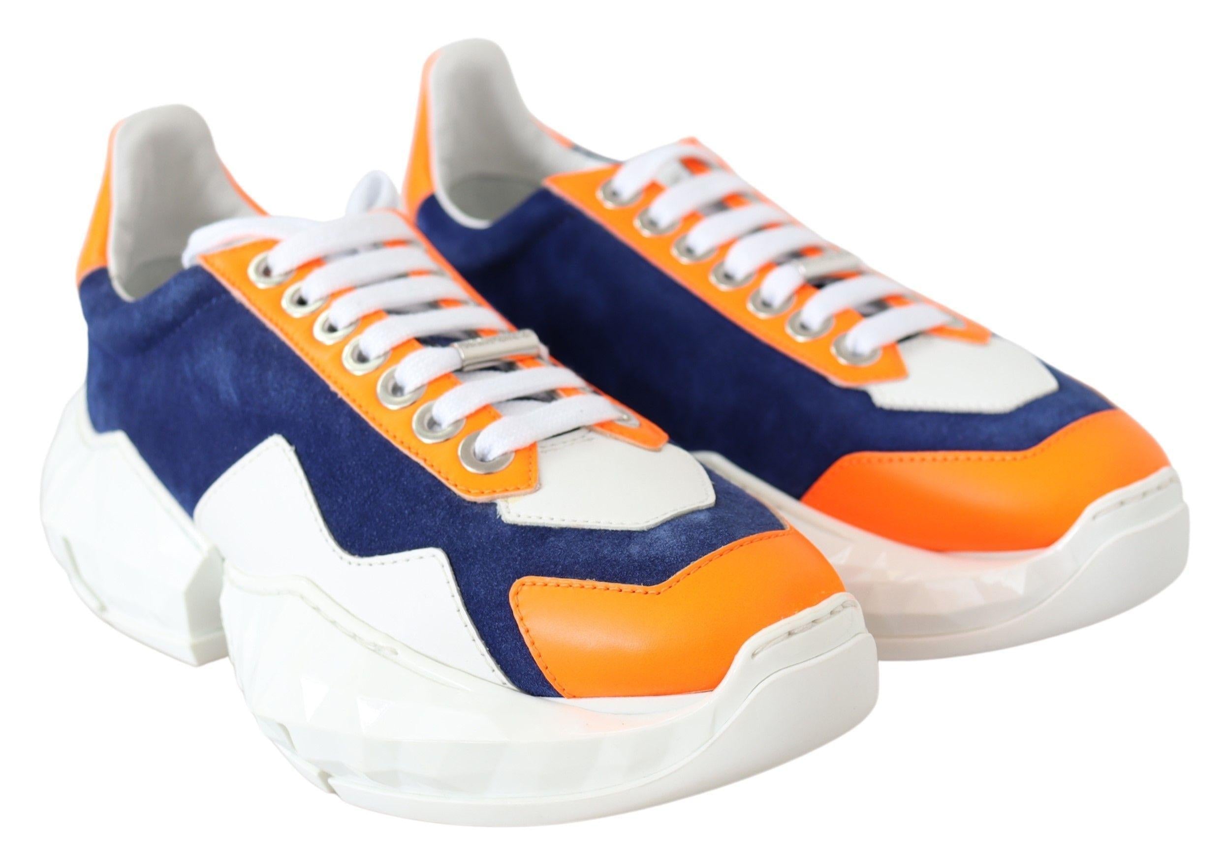 Jimmy Choo  Diamond Sneakers Blue Orange White Mens28