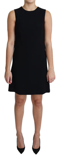 Dolce & Gabbana Black Sleeveless Sheath Dress Black