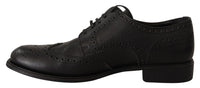 Dolce & Gabbana Mens Black Leather Brogue Oxford Shoes