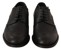 Dolce & Gabbana Mens Black Leather Brogue Oxford Shoes