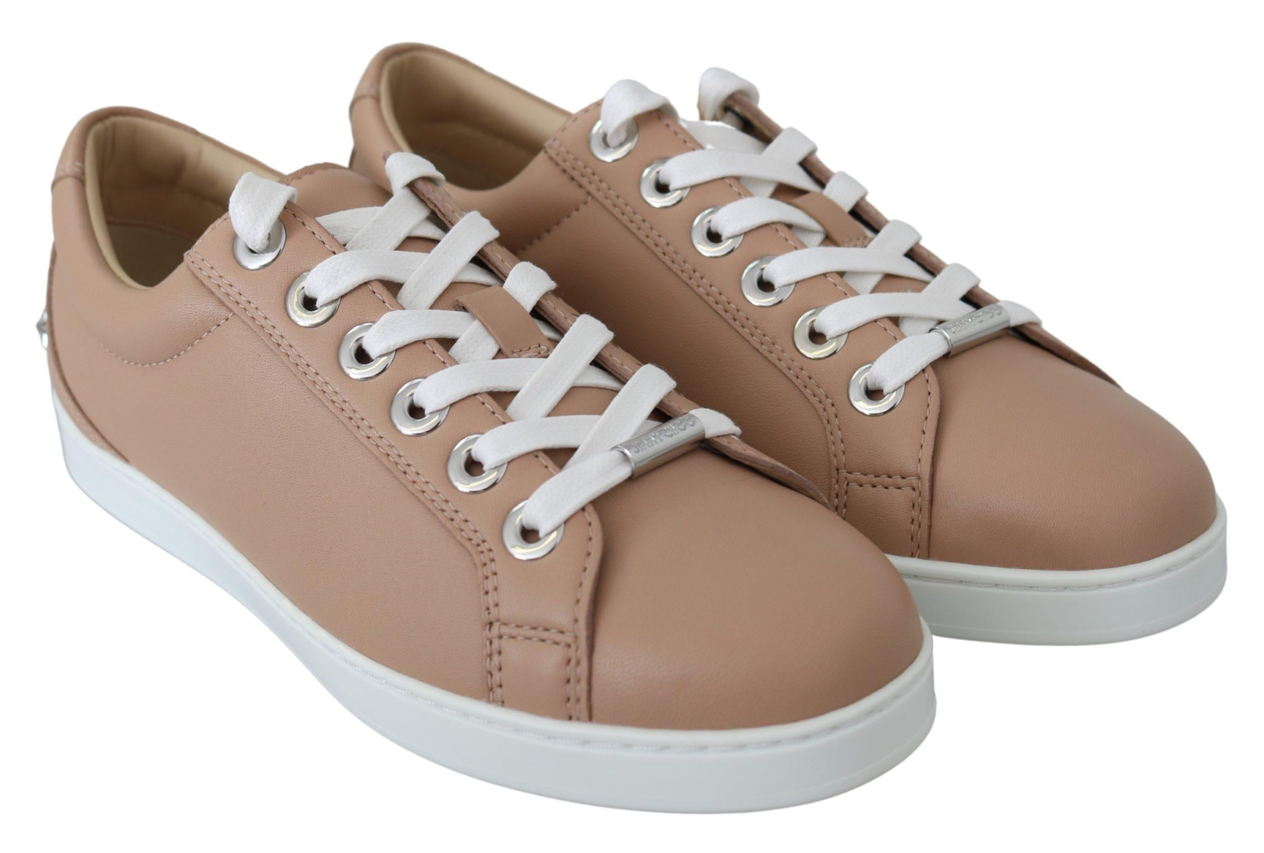 Jimmy Choo Pink Leather Sneakers